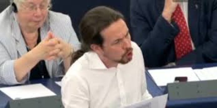 01/07/2014 Pablo Iglesias haciéndose notar en su estreno como euro parlamentario